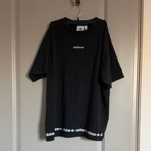 Adidas Men's Black Tee with Logo Detail